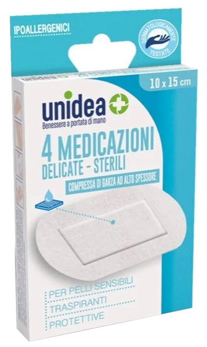 UNIDEA MEDIC TNT 10X15CM 4PZ