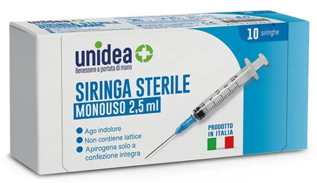 UNIDEA SIRINGA2,5ML MONOUSO10P