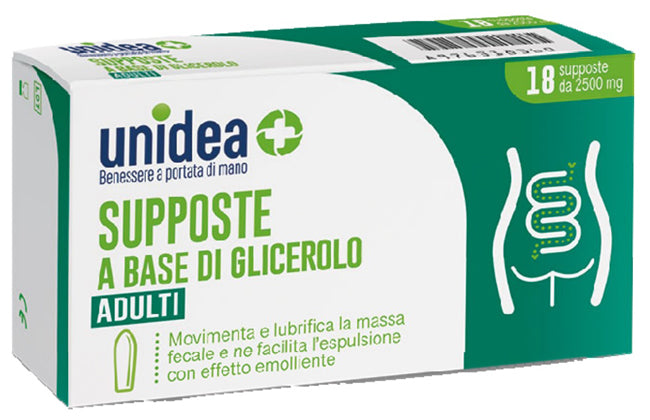 UNIDEA SUPPOSTE GLIC2500MG 18P
