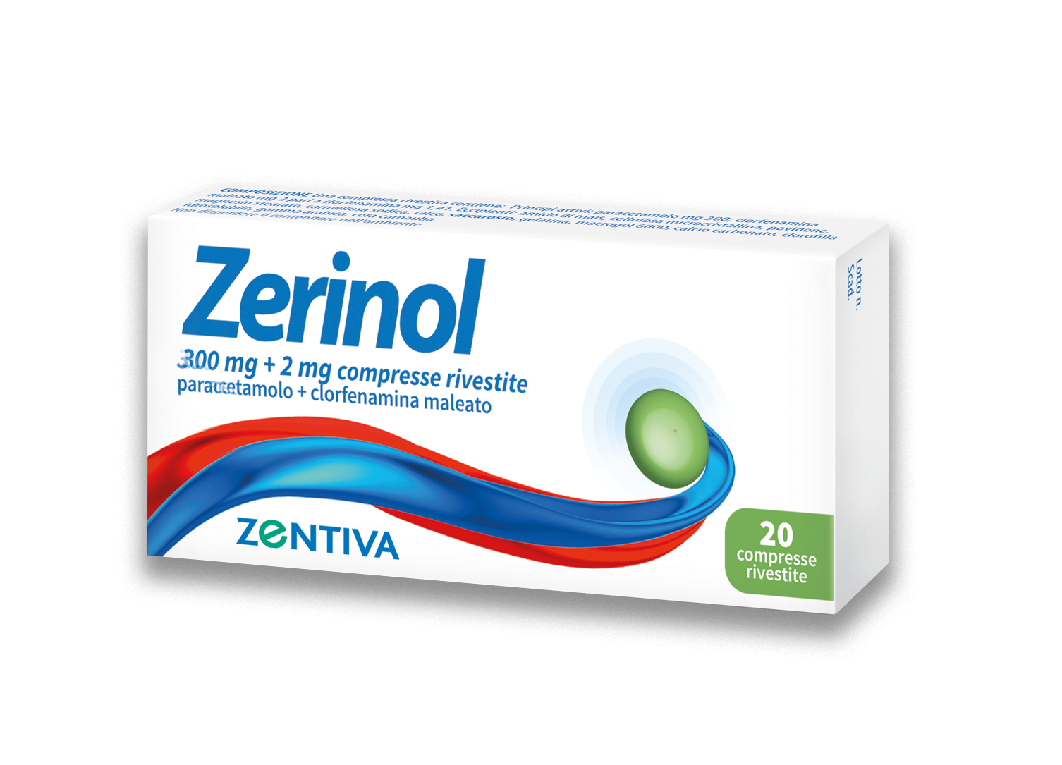 ZERINOL*20CPR RIV 300MG+2MG