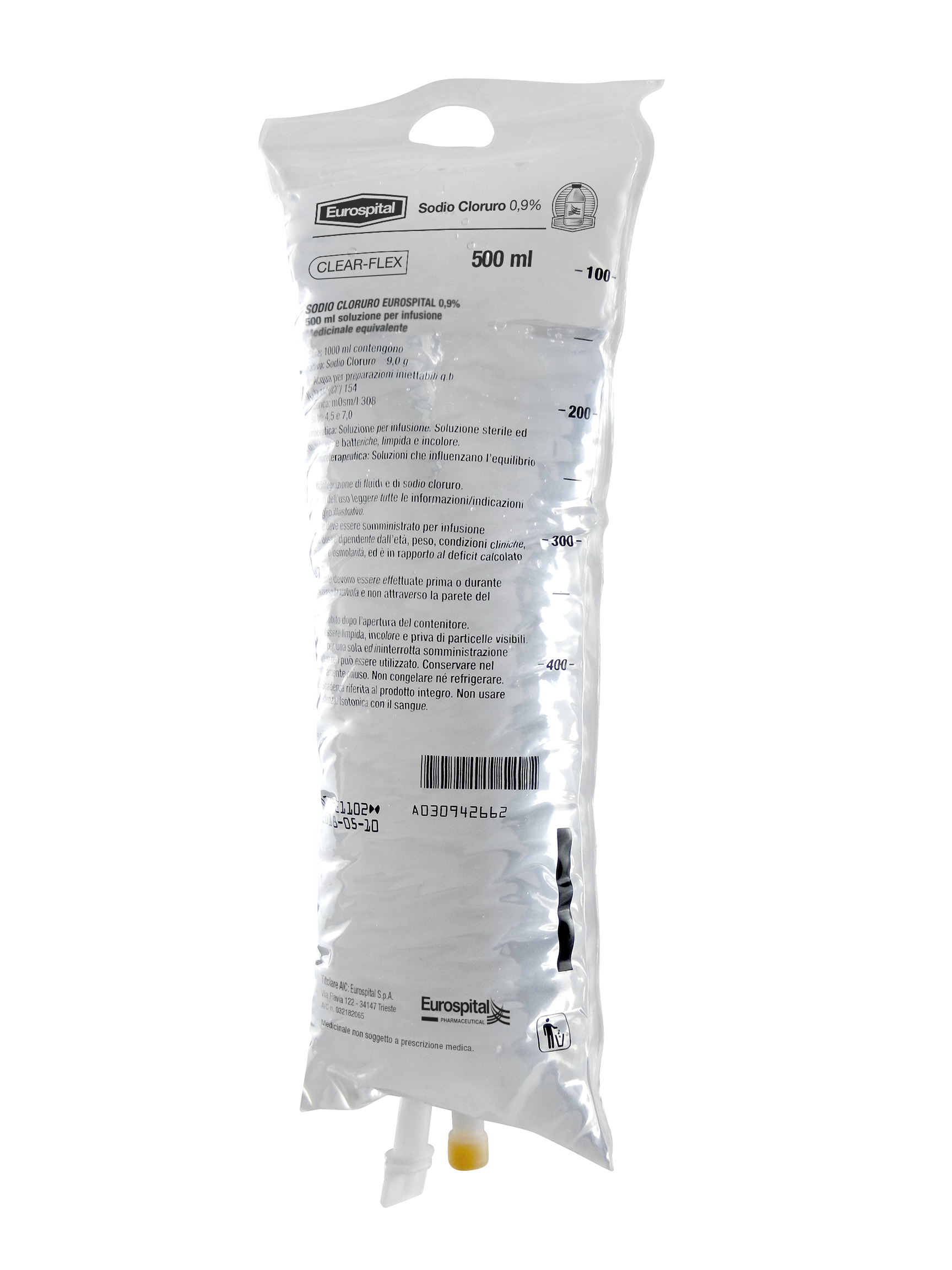SODIO CLORURO EUROS*0,9% 500ML