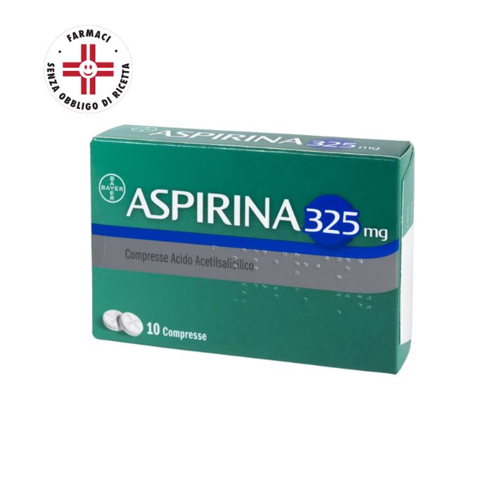 Aspirina 325mg 10 compresse trattamento del dolore e della febbre