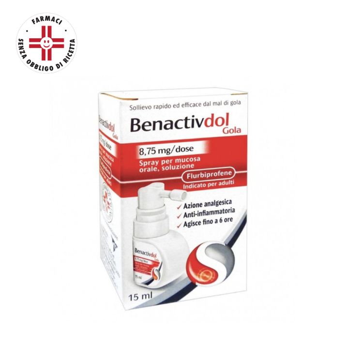 Benactivdolmed Spray Mucosa Orale 15ml, 8,75mg/dose